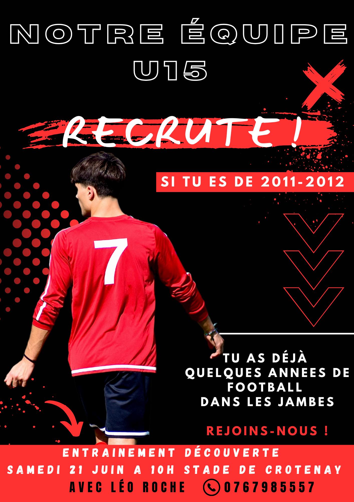 🟥 Entraînement découverte pour la catégorie U15