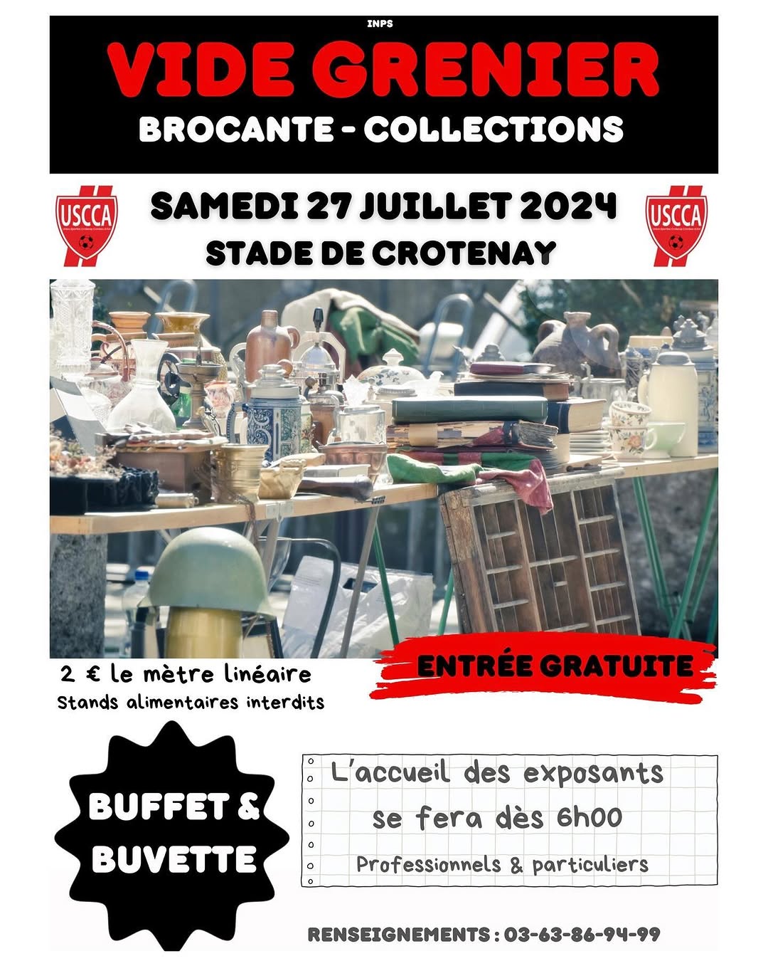 Grand vide-grenier USCCA — 22 juillet 2024