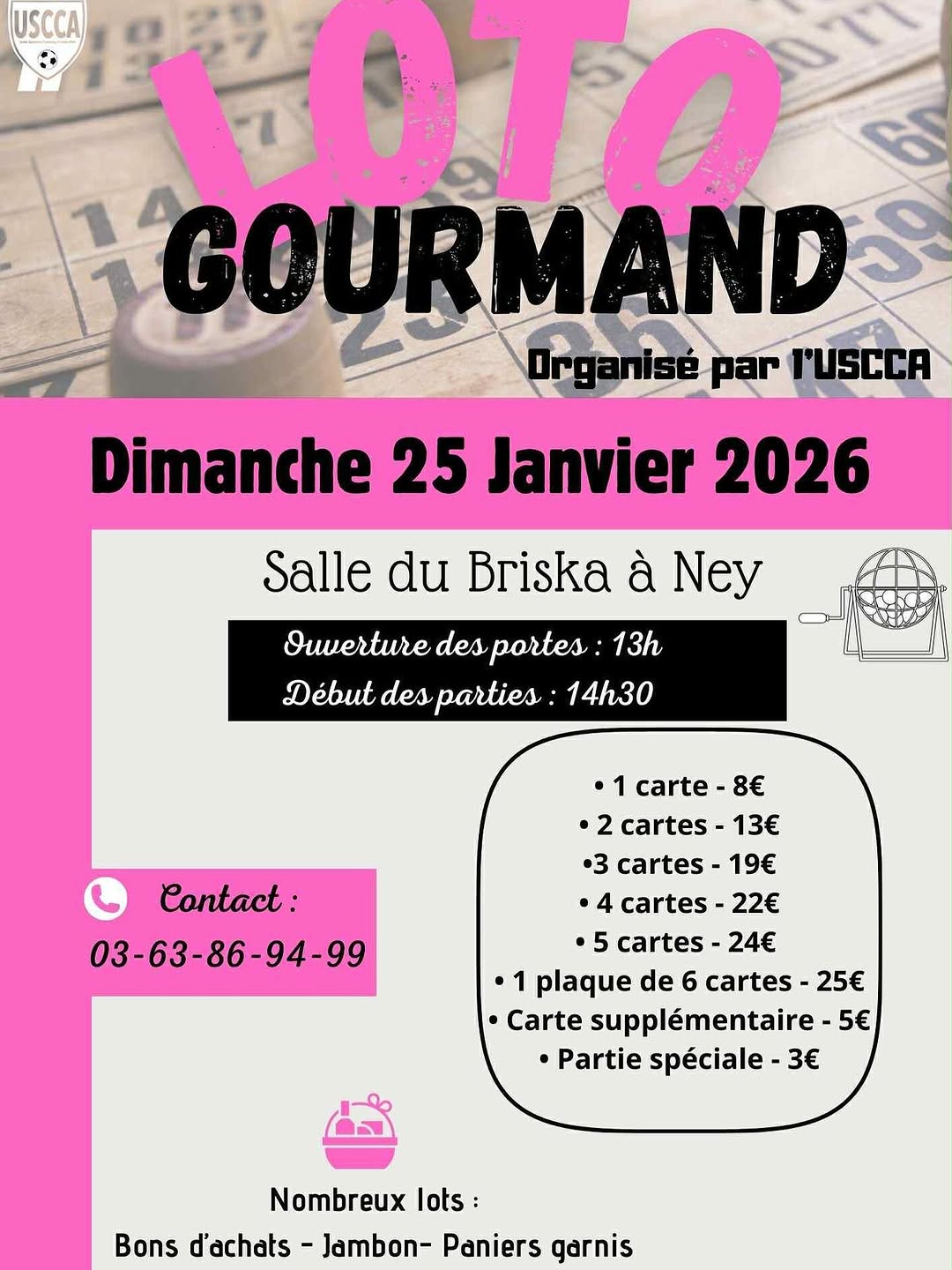 Loto Gourmand USCCA — 8 janvier 2026