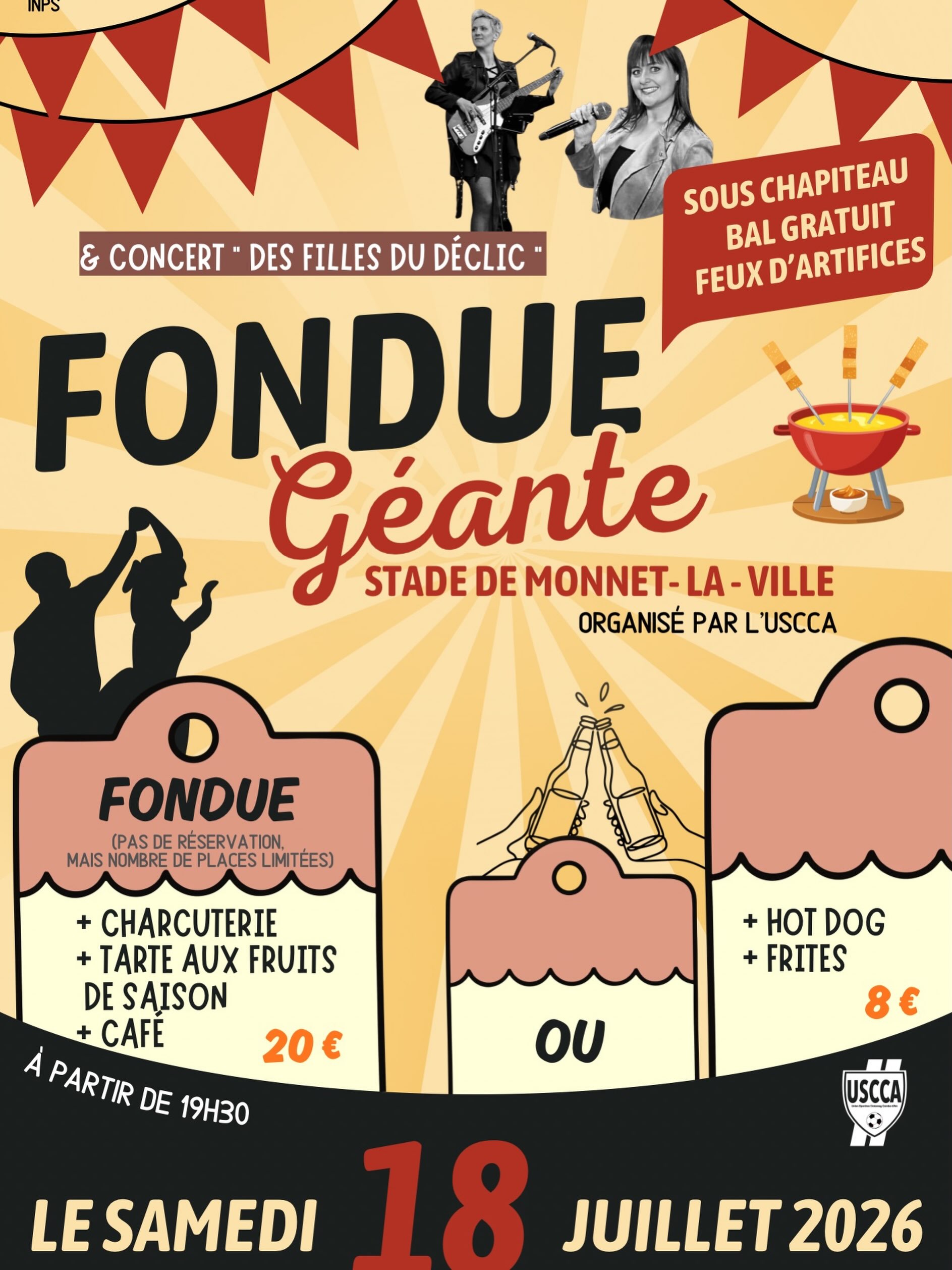 Soirée fondue géante à l&rsquo;USCCA : place à l&rsquo;ambiance estivale