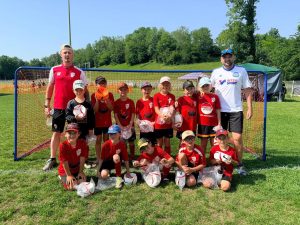 Jeunes joueurs U9 de l'USCCA lors du tournoi de Domblans au lundi de Pentecôte