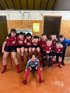 Jeunes joueurs de l'USCCA sur le terrain lors d'un match de championnat